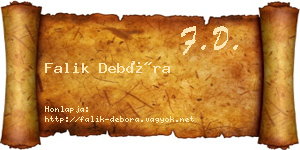 Falik Debóra névjegykártya